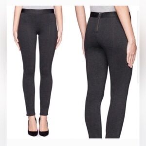 J. Crew Pixie Stretch Ponte Knit Back Pant Exposed Zipper Charcoal Gray EUC